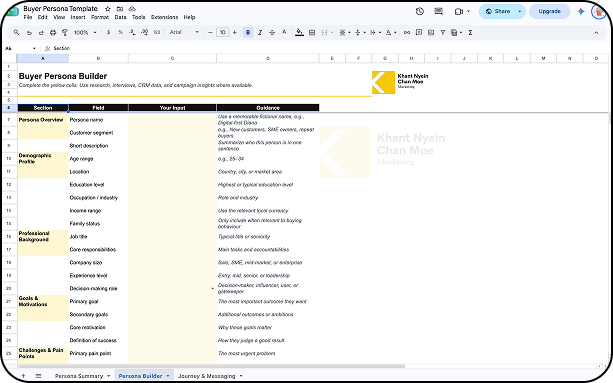 Buyer Persona Template